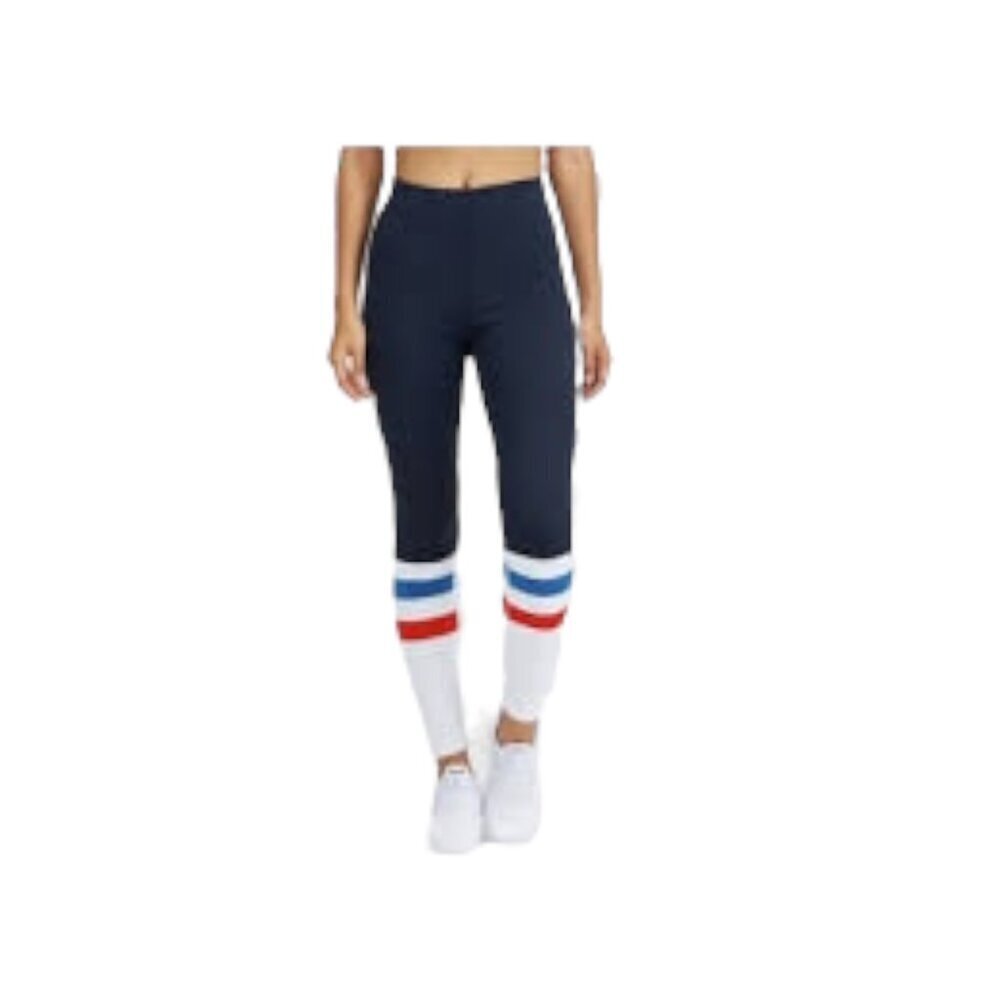 KULE Navy Blue Leggings with White, Red & Blue Stripes